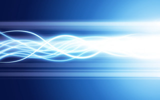 Blue background white light lines - holography free wallpaper