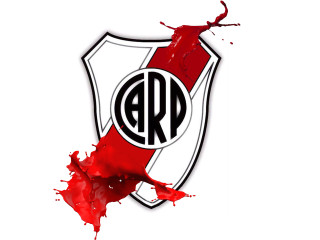 Red white logo black circle - river free wallpaper