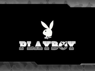 Rabbit logo playboy black white - the middle free wallpaper for desktop