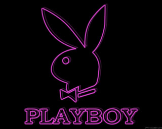 Neon pink playboy rabbit black - a silk screen free wallpaper