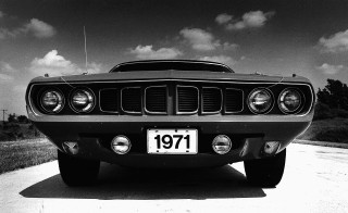 Black white car road clouds - photo of a car free wallpaper