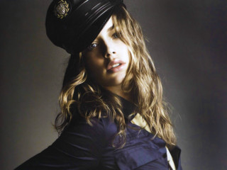 Woman hat blue shirt studio - constructivism free wallpaper