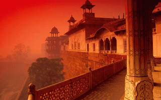 Red sky building clock tower 2 - a clock tower free wallpaper