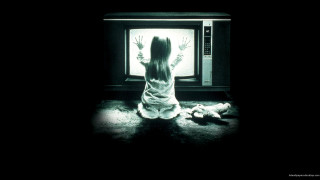 Woman sitting floor tv hands - david macaulay free wallpaper