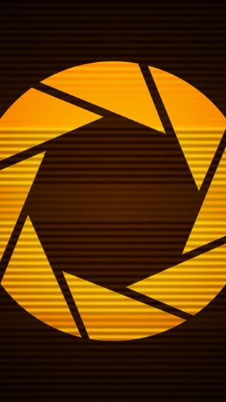 Yellow brown circular stripe black - f 8 aperture free wallpaper