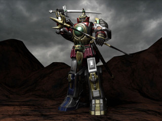 Robot sword armor desert mountains - a desert area free wallpaper