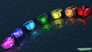 Colored lights water blue background - dynamic lighting free wallpaper