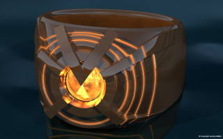 Futuristic glowing object circular centerpiece - futuristic free wallpaper