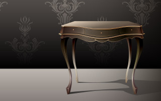 Small table drawer damask pattern - it in front free wallpaper
