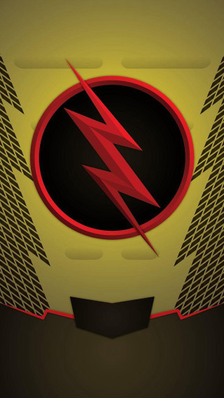 Flash logo yellow black red - a red circle free wallpaper