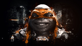 Man mask black background orange - dom qwek free wallpaper