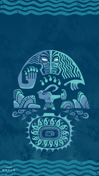 Blue green skull face fish - a face free wallpaper