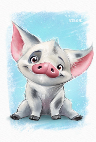 Pig pink nose ring head - the ground free wallpaper