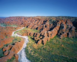 Valley river mountain blue sky - wide free wallpaper