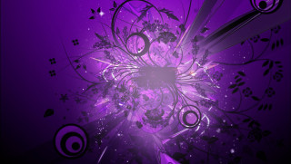 Purple background floral design star - floral free wallpaper