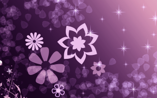 Purple background flowers stars side - annabel kidston free wallpaper
