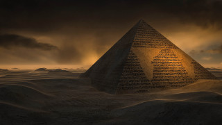 Pyramid desert sky clouds background - filip hodas free wallpaper