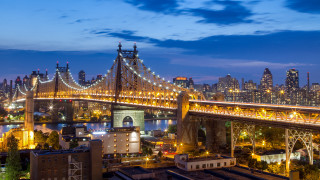 Bridge river city night lights 3 - christo free wallpaper