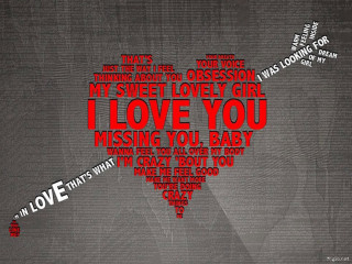Heart shaped word art i 2 - the middle free wallpaper