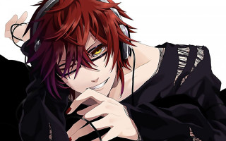 Man red hair headphones listening - he free wallpaper