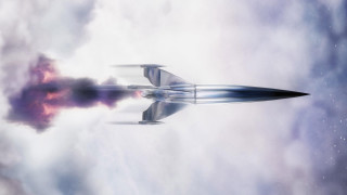 Futuristic space ship flying clouds - a futuristic space ship free wallpaper