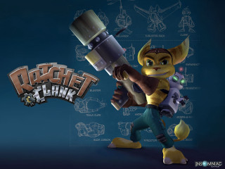 Giant object character blue background - furry free wallpaper