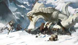 People snow mountain dragon statue - darek zabrocki free wallpaper