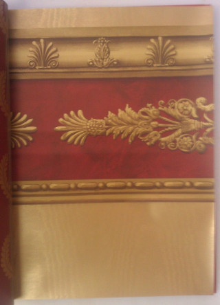 Red gold wall border leaf - a detailed matte painting free wallpaper
