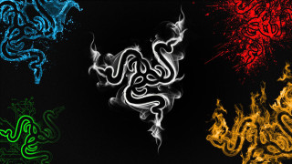 Colored letters black background red - colored free wallpaper