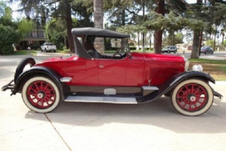 Old red car parked trees - elbridge ayer burbank free wallpaper