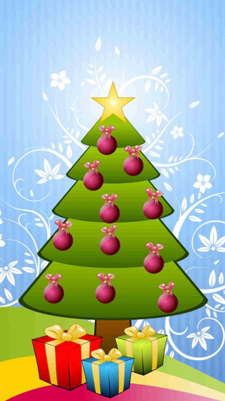 Christmas tree presents colorful background 2 - naive free wallpaper