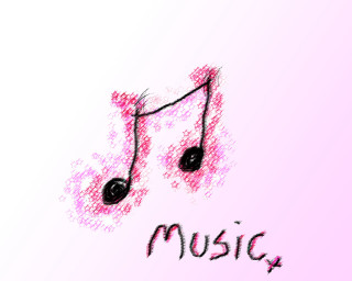 Music note drawing pink ink - a pink background free wallpaper