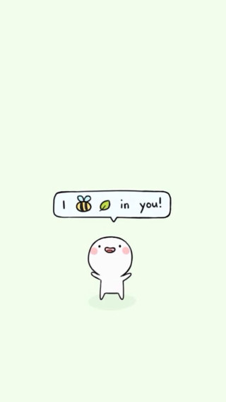 Cartoon character speech bubble says - free love wallpaper