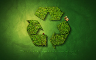 Green recycle butterfly quote ecological - the side of it free wallpaper for desktop