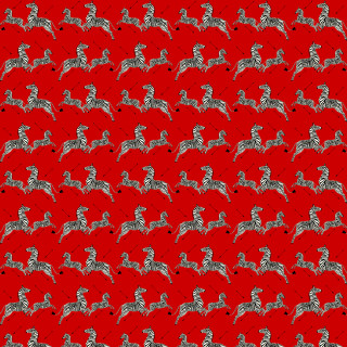 Red zebra pattern blackdot mosaic - ai weiwei free wallpaper