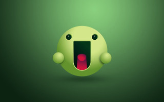 Green monster mouth open tongue - art free wallpaper