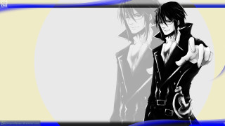 Anime couple pointing fingers up - their finger free wallpaper