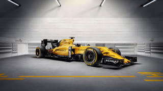 Yellow racecar garage white wall - yellow line free wallpaper