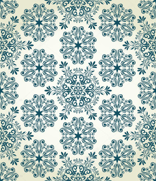 Blue white ornamental pattern silkscreen - paper texture free wallpaper