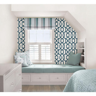 Bedroom window seat blue cover - a bedroom free wallpaper