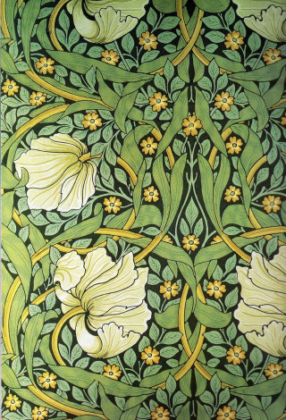 Flowers leaves green background yellow 2 - a painting of flowers free wallpaper