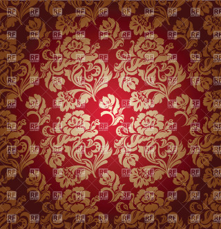 Red gold floral pattern background 2 - bourgeoi free wallpaper