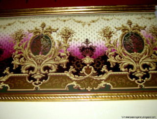 Gold pink design wall red - earnst haeckel free wallpaper