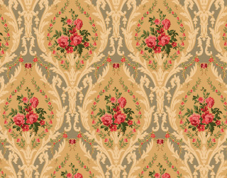 Roses floral pattern beige green - a beige background free wallpaper