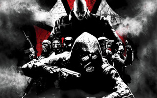 Masked people guns black red - gun free wallpaper for desktop