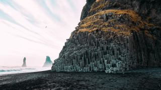 Rocky beach rock formation bird - a rocky beach free wallpaper