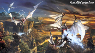 Dragon attack demon desert castle - a painting of a dragon free wallpaper