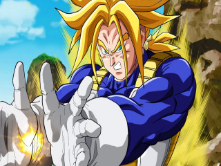Cartoon character pointing sky background - his hand in free wallpaper