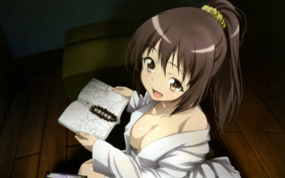 Woman white dress holding book - a book in her hand and a book in her other hand free wallpaper