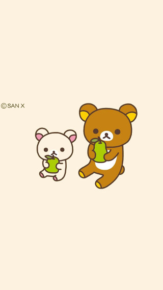 Bear eating apples white background - free love wallpaper